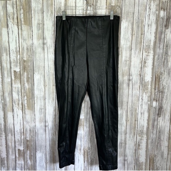 Ann Taylor Faux Leather Side Zip Pants - Picture 2 of 6